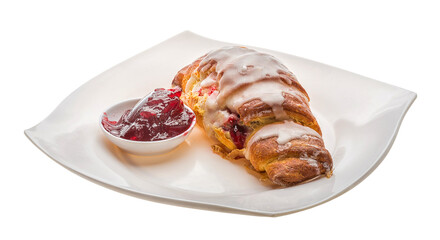 Croissant with jam