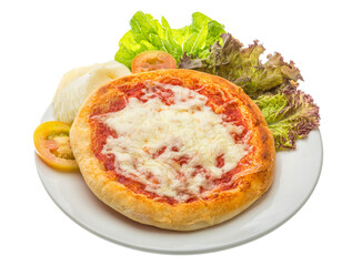 Pizza with tomato and cheese