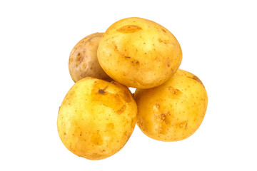 Young small seasonal potato heap