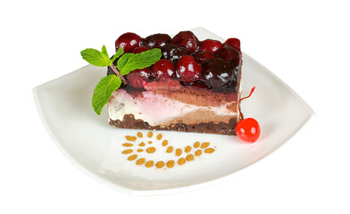 Chocolate Cake with cherry
