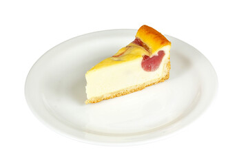 Cheesecake isolated on white