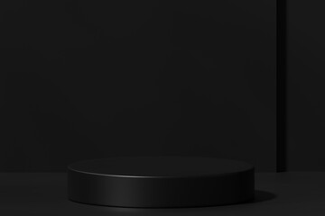 Scene with a podium for product presentation, 3d rendering