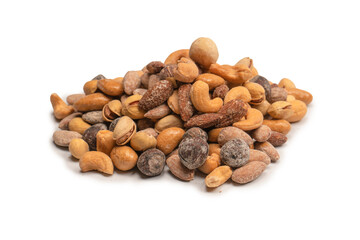  A group of almonds, pistachios, walnuts, macadamia, cashews.