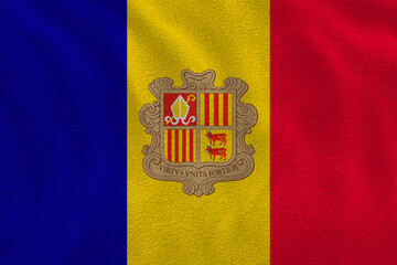 Fototapeta premium National flag of Andorra. Background with flag of Andorra