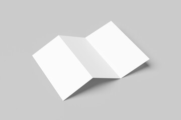 Trifold Brochure Blank Mockup