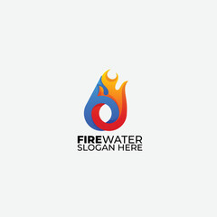 icon logo fire water gradient colorful