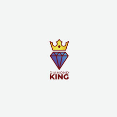 diamond king icon vector colorful
