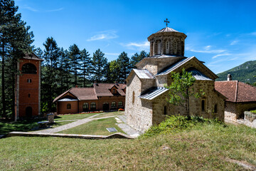 Orthodox Christian Monastery. Serbian Monastery of the Holy Trinity (Manastir Svete Trojice). 12th century monastery located on Ovcar Mountain, near Ovcar Banja, Serbia, Europe