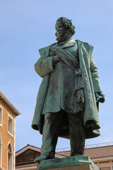 monument to patriot Daniele Manin the founder of the Republic of San Marco in Venice in Italy