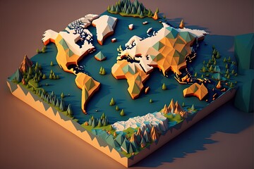 Digital illustration about map.