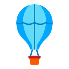 Obraz premium Hot Air Balloon Flat Icon