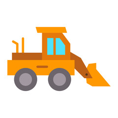 Loader Truck Flat Icon