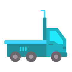 Trailer Truck Flat Icon