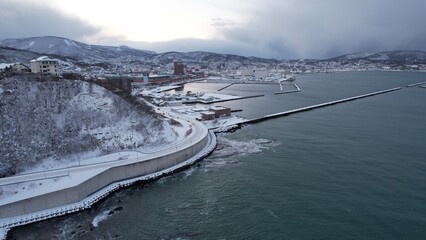 Otaru, Japan - December 18, 2022: Otaru During Winter Season