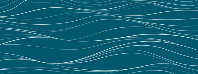 Abstract texture Background template of water, sea, aqua, ocean, river, or mountain. doodle Seamless wavy line curve linear wave free form repeat Pattern stripe Ripple. flat vector illustration design © gerrardkop