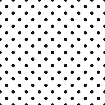 Polka dot seamless pattern ,black and white can be used in decorative design fashion clothes Bedding sets, curtains, tablecloths, gift wrapping paper