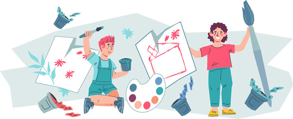 Children crafts and early development education through art. Art therapy classes and creative education.