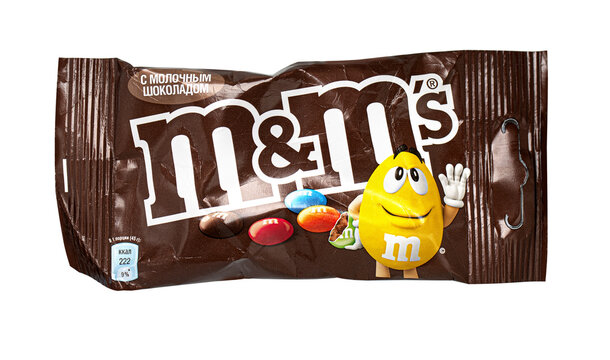 M&Ms delicious dragees in the pack