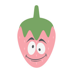 strawberry head emoticon face expression collection