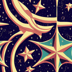 seamless gift wrapping paper pattern wallpaper illustration zodiac star