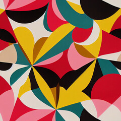 Obraz premium seamless gift wrapping paper pattern wallpaper illustration color geometric