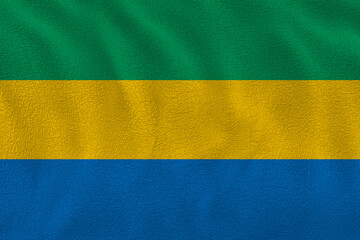 National flag of Gabon. Background  with flag  of Gabon