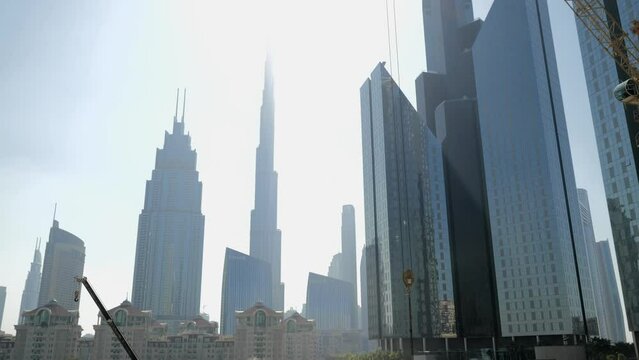 Panoramic view on Dubai Financial district
