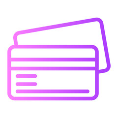credit card gradient icon