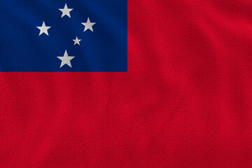 National flag of Samoa. Background  with flag of Samoa.