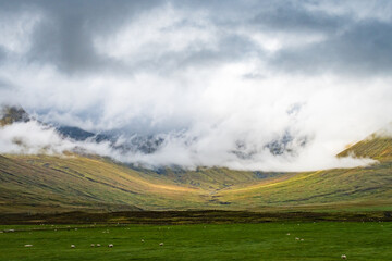 Landscape of the East Fjords (Iceland)