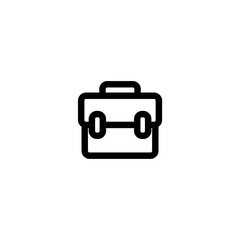 Briefcase icon isolated on white background. 