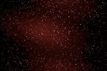 Red brown galaxy space background.  Starry night sky.  Glowing stars in space.