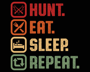 Deer Hunting T-shirt Design in Illustration. Eps-10.