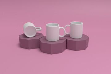 3D mugs Render