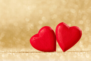 Obraz premium Red hearts symbol of love