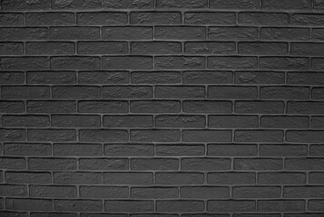 black brick wall texture for pattern background.