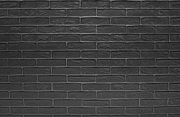 brick wall black texture for pattern background.