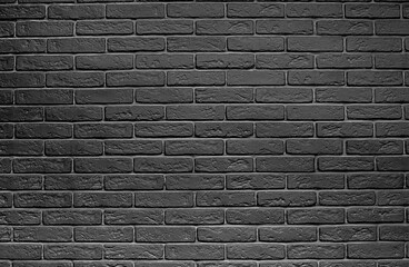 black brick wall texture for pattern background. abstract brick wallpaper for design.
