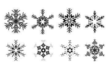 Snowflakes eight graphics.