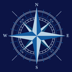 Wind rose, compass for banners, prints, travel.