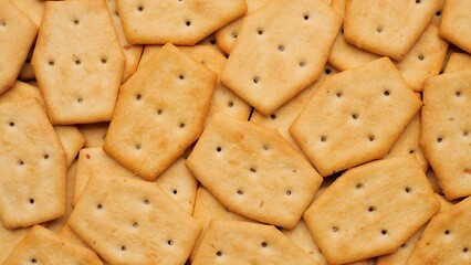 Salted Crackers cookies close up