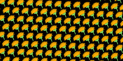  Vector seamless beautiful pattern flower and leaves flat background