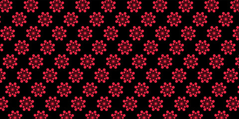  Vector seamless beautiful pattern flower and leaves flat background