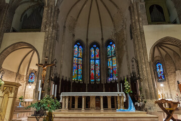 Ascoli Piceno, Marche. The Church of San Francesco - obrazy, fototapety, plakaty