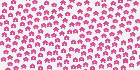 Vector seamless beautiful pattern flower and leaves flat background