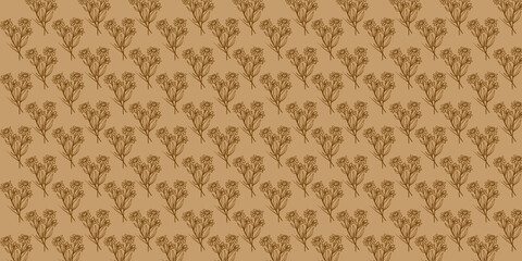  Vector seamless beautiful pattern flower and leaves flat background