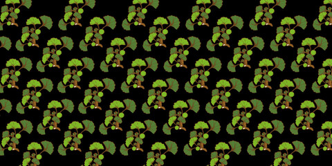  Vector seamless beautiful pattern flower and leaves flat background