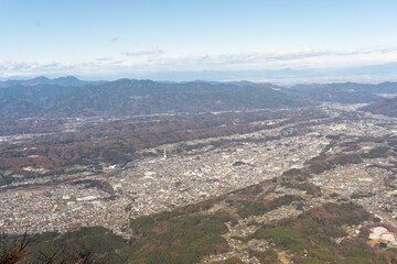 Fototapeta na wymiar Chichibu landscape from the top of mountain Buko,.