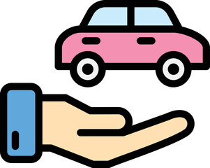 Car insurance Vector Icon Design Illustration