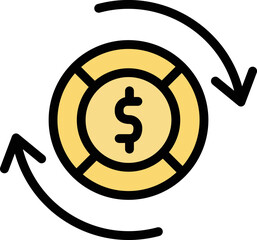 Obraz premium Money flow Vector Icon Design Illustration